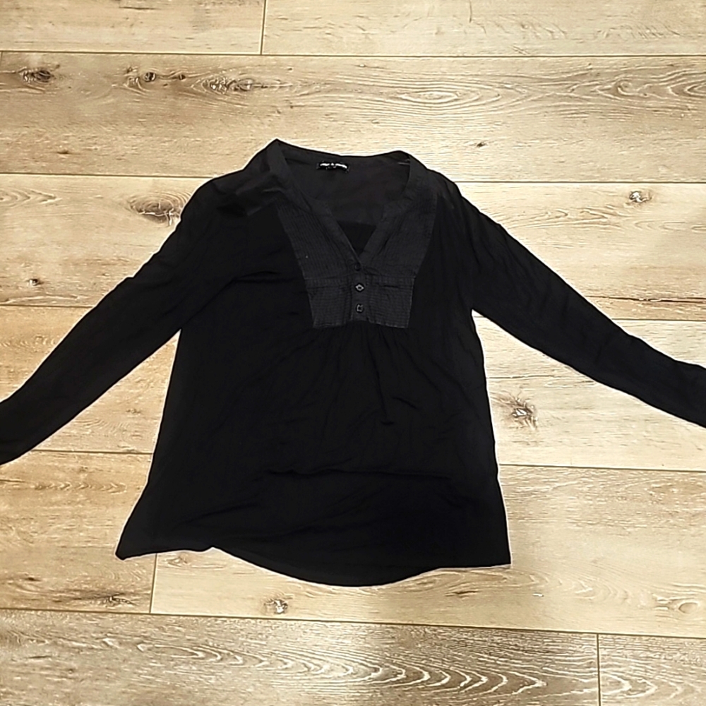 Cable & Gauge|Top|Long sleeve split neck| Boho blouse|Medium